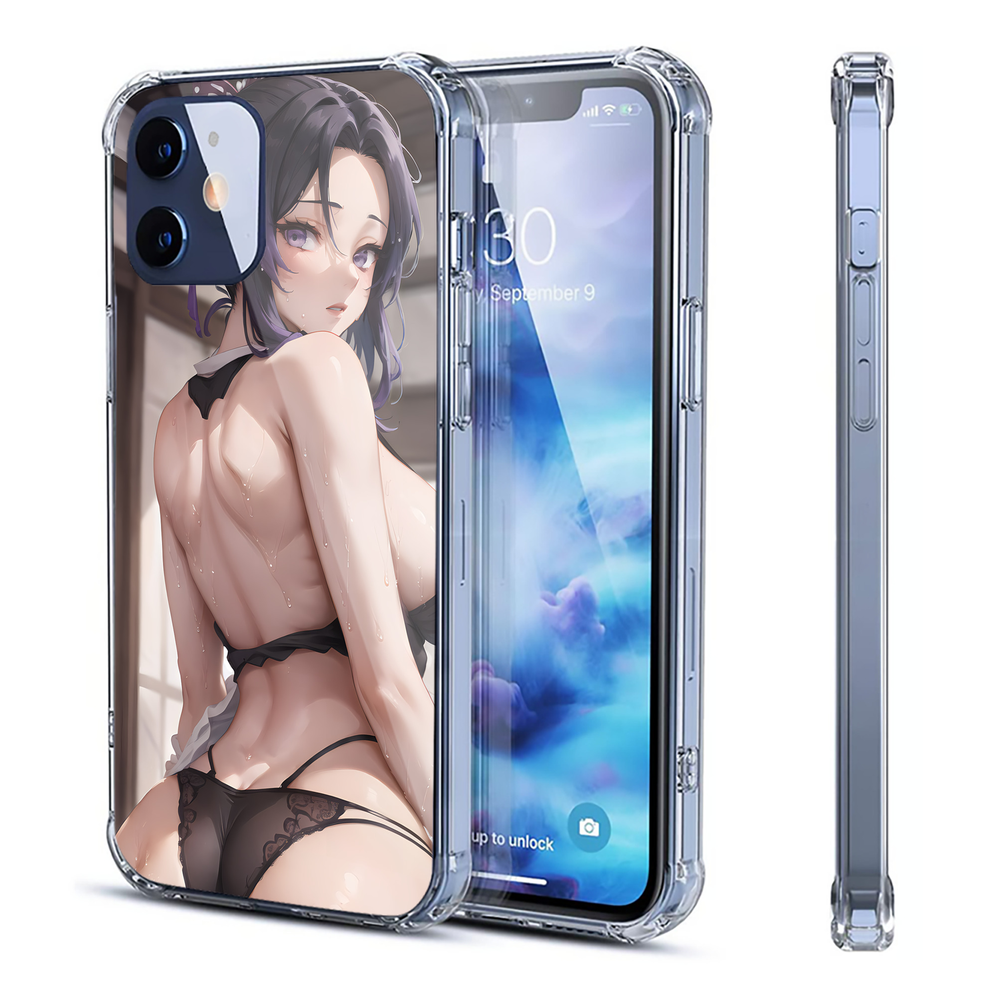 （画像用） 鬼滅の刃（きめつのやいば）蟲柱-胡蝶 しのぶ／こちょう しのぶ Kochou Shinobu 【iPhone 12シリーズ対応】透明スマホケース（クリアソフトケース）